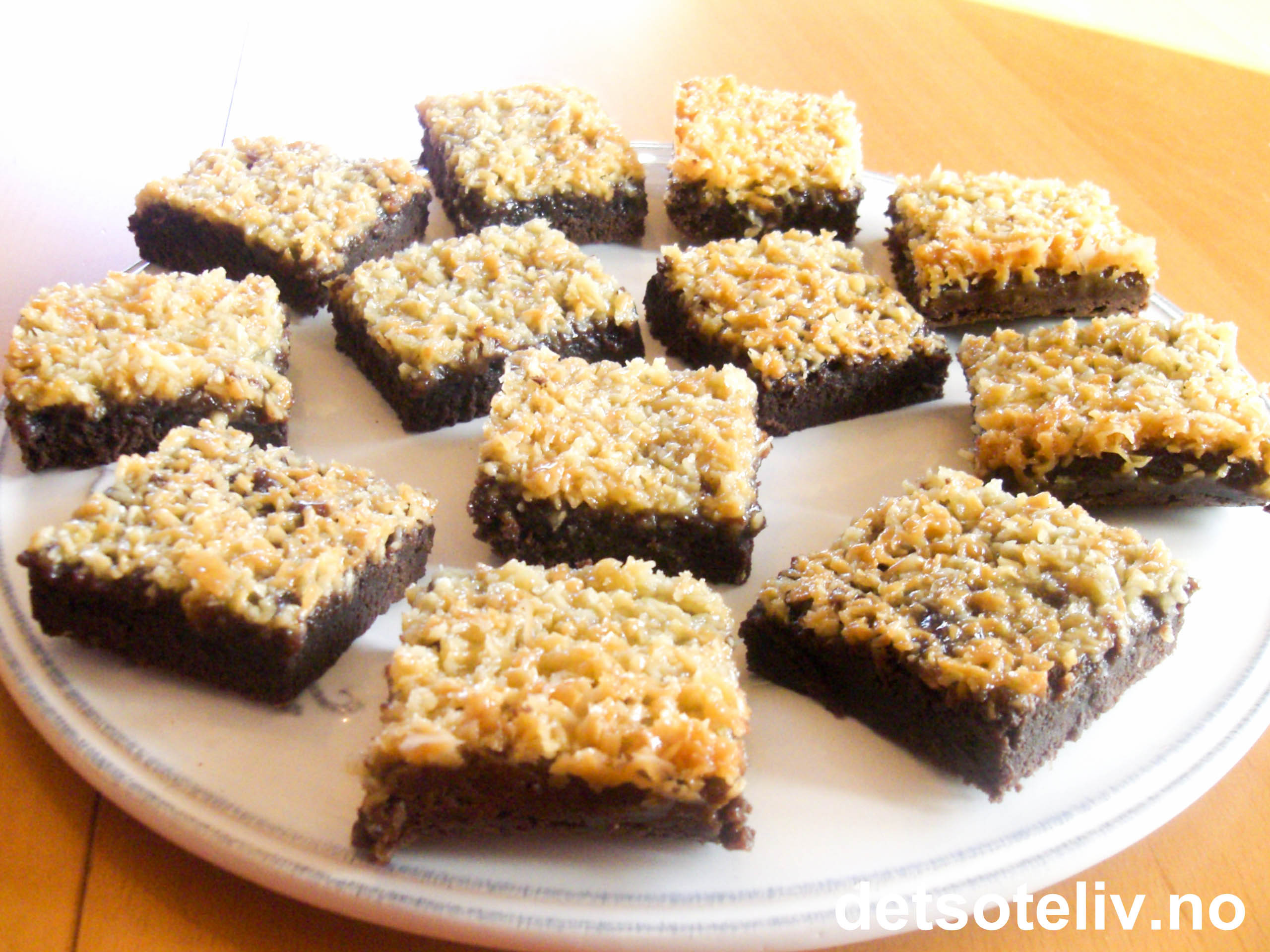 Brownies med kokostosca Det søte liv