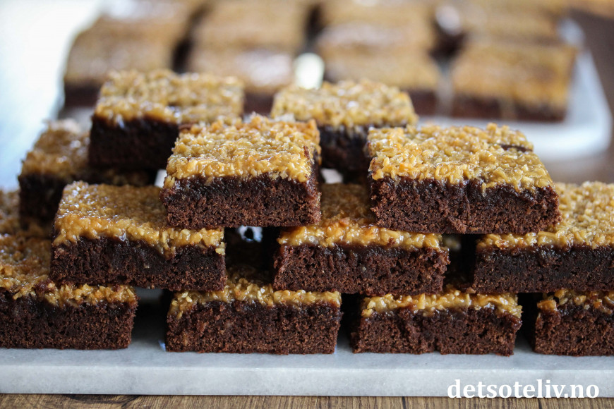 Brownies med kokostosca Det søte liv