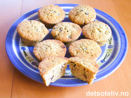 Steke muffins på rist eller brett
